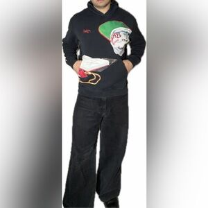 Jordan Black Hoodie with Red Logo